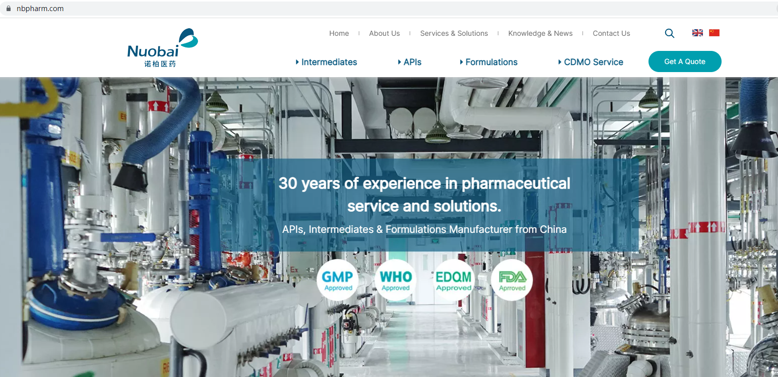 Online pharmaceutical intermediate suppliers